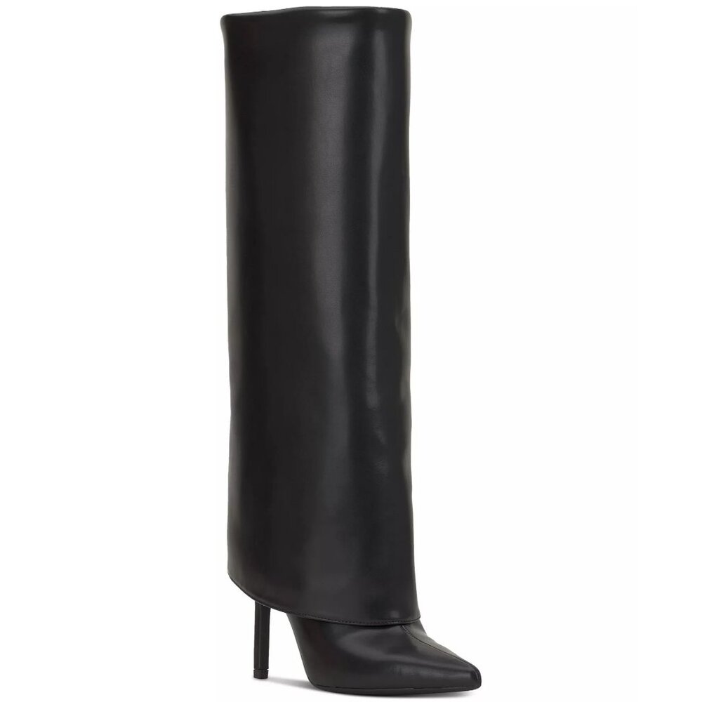 I.N.C. International Concepts Womens Fold Over Cuffed Boots Black Size 5.5M NIB - Picture 1 of 5